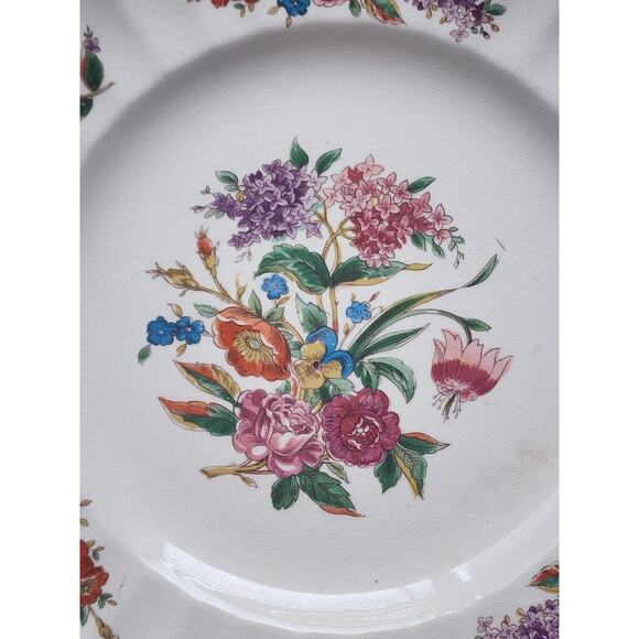 Plate-Dinner-Limoges American Wales-Floral-Scalloped Edges-Replacement - Picture 3 of 9